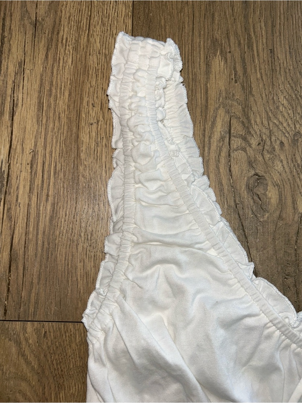 Universal Thread White Ruffle Tank Top with Tie Front - Picture 2 of 5